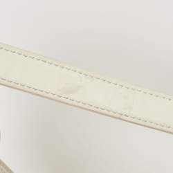 Pre Owned Dior White Patent Leather Small Diorama Shoulder Bag