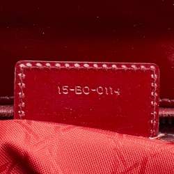 Dior Red Cannage Patent Leather Large Lady Dior Tote