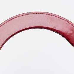 Dior Red Cannage Patent Leather Large Lady Dior Tote