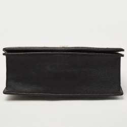 Dior Black Textured Leather Large Diorama Flap Shoulder Bag
