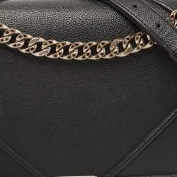 Dior Black Textured Leather Large Diorama Flap Shoulder Bag