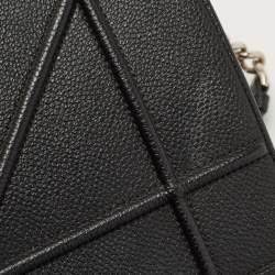 Dior Black Textured Leather Large Diorama Flap Shoulder Bag