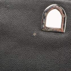 Dior Black Textured Leather Large Diorama Flap Shoulder Bag