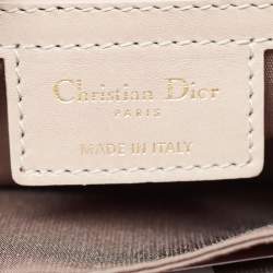 Pre Owned Dior Metallic Grey Coated Canvas Small Panarea Tote