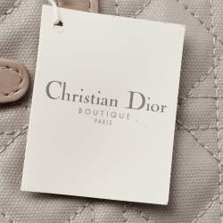 Pre Owned Dior Metallic Grey Coated Canvas Small Panarea Tote