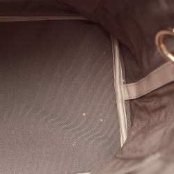 Pre Owned Dior Metallic Grey Coated Canvas Small Panarea Tote