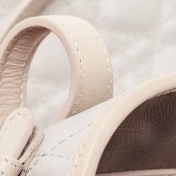 Pre Owned Dior Metallic Grey Coated Canvas Small Panarea Tote