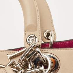 Dior Beige Leather Large Diorissimo Shopper Tote
