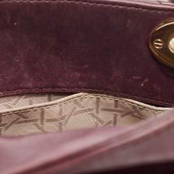 Pre Owned Dior Burgundy Cannage Leather Small My ABCDior Lady Dior Tote