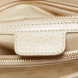 Pre Owned Dior Gold Cannage Quilted Leather Rendezvous Shoulder Bag