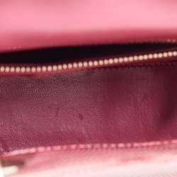 Pre Owned Dior Pink Lizard Mini Crystals Embellished Lady Dior Tote