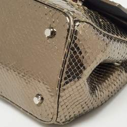 Pre Owned Dior Metallic Python Micro Be Dior Tote