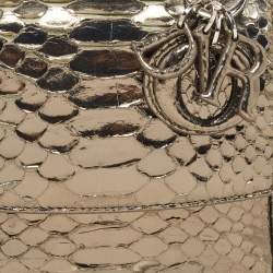 Pre Owned Dior Metallic Python Micro Be Dior Tote