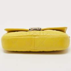 Pre Owned Dior Yellow Cannage Leather Small Miss Dior Flap Bag