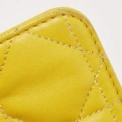 Pre Owned Dior Yellow Cannage Leather Small Miss Dior Flap Bag