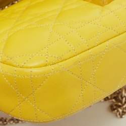 Pre Owned Dior Yellow Cannage Leather Small Miss Dior Flap Bag