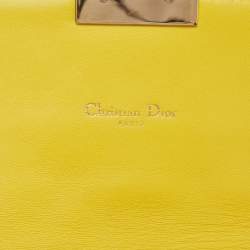 Pre Owned Dior Yellow Cannage Leather Small Miss Dior Flap Bag