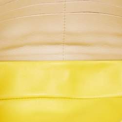 Pre Owned Dior Yellow Cannage Leather Small Miss Dior Flap Bag
