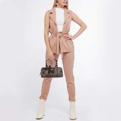 Dior Brown Diorissimo Coated Canvas Trotter Romantique Satchel