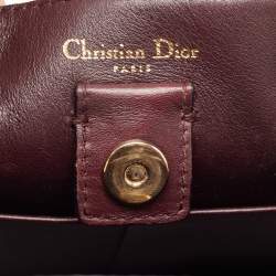 Pre Owned Dior Red Grained Leather Mini Diorissimo Tote