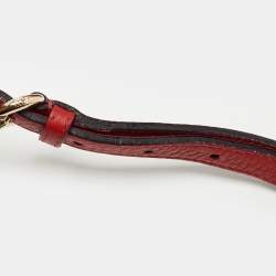 Pre Owned Dior Red Grained Leather Mini Diorissimo Tote