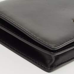 Pre Owned Dior Black Leather D-Fence Croisiere Wallet on Chain