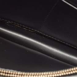 Pre Owned Dior Black Leather D-Fence Croisiere Wallet on Chain