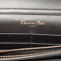 Pre Owned Dior Black Leather D-Fence Croisiere Wallet on Chain