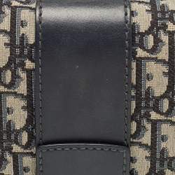 Dior Navy Blue Oblique Canvas and Leather 30 Montaigne Shoulder Bag