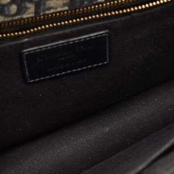 Dior Navy Blue Oblique Canvas and Leather 30 Montaigne Shoulder Bag