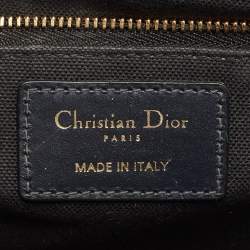 Dior Navy Blue Oblique Canvas and Leather 30 Montaigne Shoulder Bag