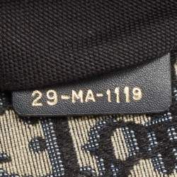 Dior Navy Blue Oblique Canvas and Leather 30 Montaigne Shoulder Bag