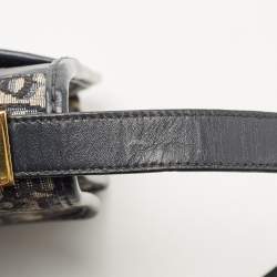 Dior Navy Blue Oblique Canvas and Leather 30 Montaigne Shoulder Bag