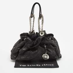 Pre Owned Dior Black Cannage Leather Le Trente Hobo