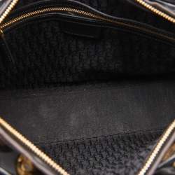 Pre Owned Dior Black Cannage Patent Leather Large Lady Dior Tote