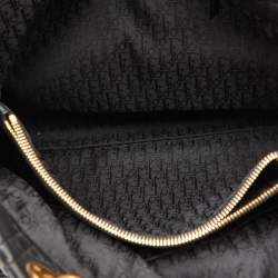 Pre Owned Dior Black Cannage Leather Large Soft Lady Dior Tote
