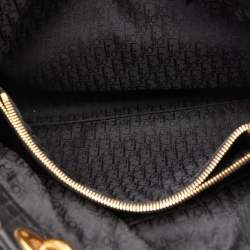 Pre Owned Dior Black Cannage Leather Large Soft Lady Dior Tote