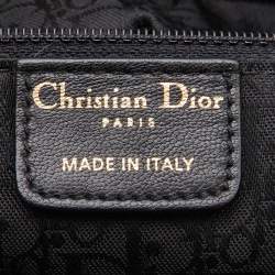 Pre Owned Dior Black Cannage Leather Large Soft Lady Dior Tote