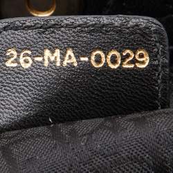 Pre Owned Dior Black Cannage Leather Large Soft Lady Dior Tote
