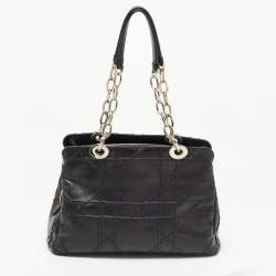 مملوكة مسبقًا حقيبة يد ديور ليدي ديور شوبينغ صغيرة ناعمة جلد كاناج أرجواني