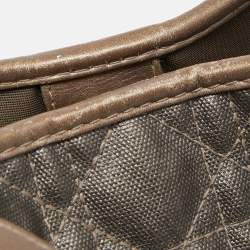 Dior Metallic Cannage Coated Canvas and Leather Small Panarea Tote
