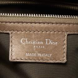 Dior Metallic Cannage Coated Canvas and Leather Small Panarea Tote