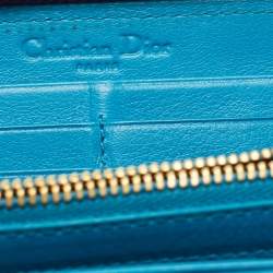 Pre Owned Dior Purple Patent Leather Ultimate Zip Around Wallet