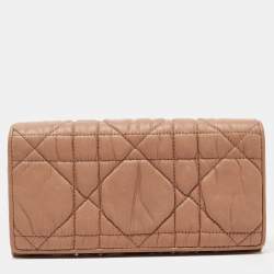 Lady dior calfskin top wallet