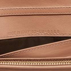 Pre Owned Dior Beige Cannage Leather Lady Dior Continental Wallet