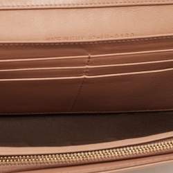 Pre Owned Dior Beige Cannage Leather Lady Dior Continental Wallet