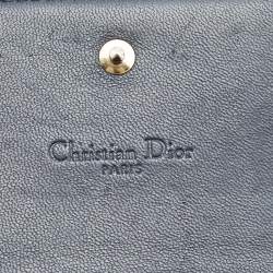 Dior Metallic Gold Microcannage Patent Leather Croisiere Wallet On Chain