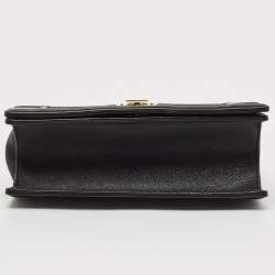 Pre Owned Dior Black Leather Medium Diorama Flap Shoulder Bag
