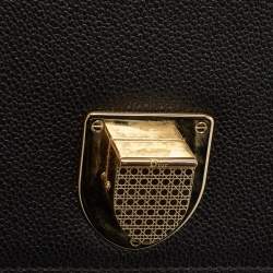 Pre Owned Dior Black Leather Medium Diorama Flap Shoulder Bag