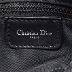 Pre Owned Dior Black Oblique Canvas and Leather Saddle Bag